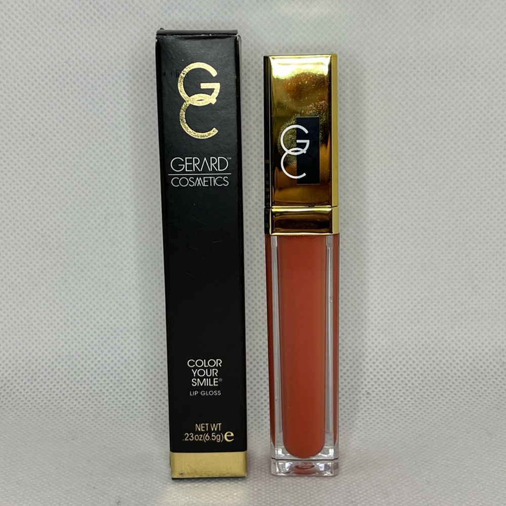 Gerard Cosmetics Color Your Smile Lip Gloss in Salmon Full Size NEW!
